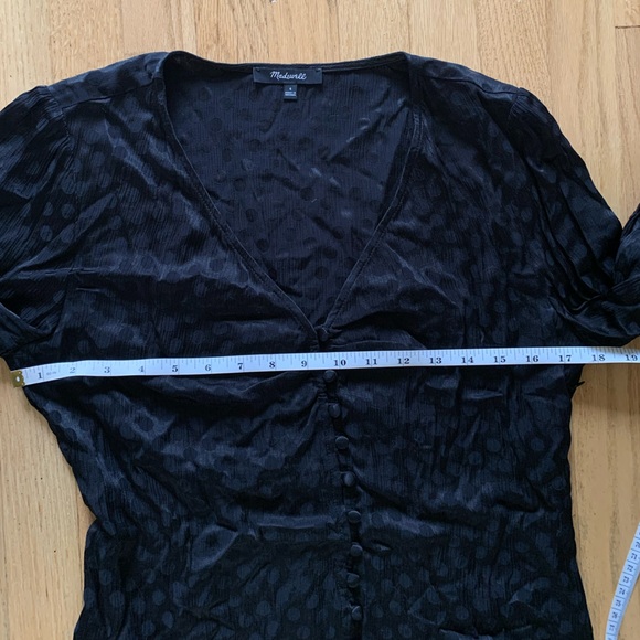 Madewell // Black Polka Dot Blouse - Picture 7 of 9